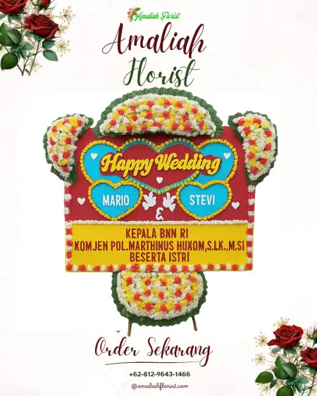 Papan Bunga Pernikahan Leuwigajah
